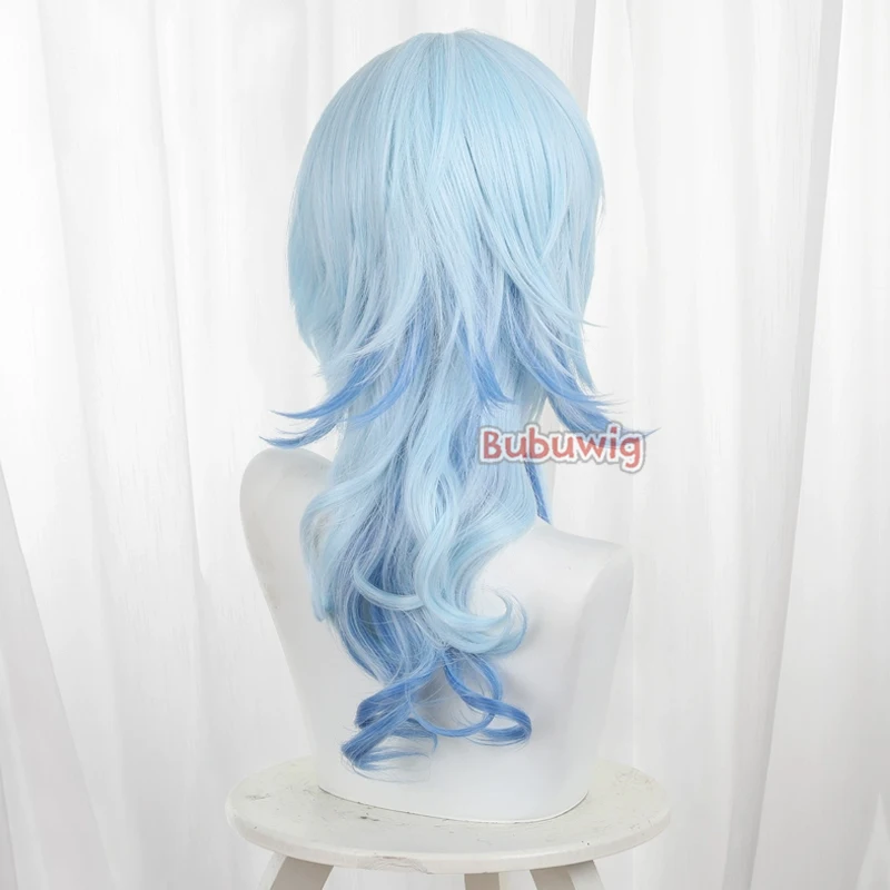 Bubuwig Synthetic Hair The Shorekeeper Cosplay Wigs Wuthering Waves The Shorekeeper 50cm Light Blue Mixed Cos Wig Heat Resistant