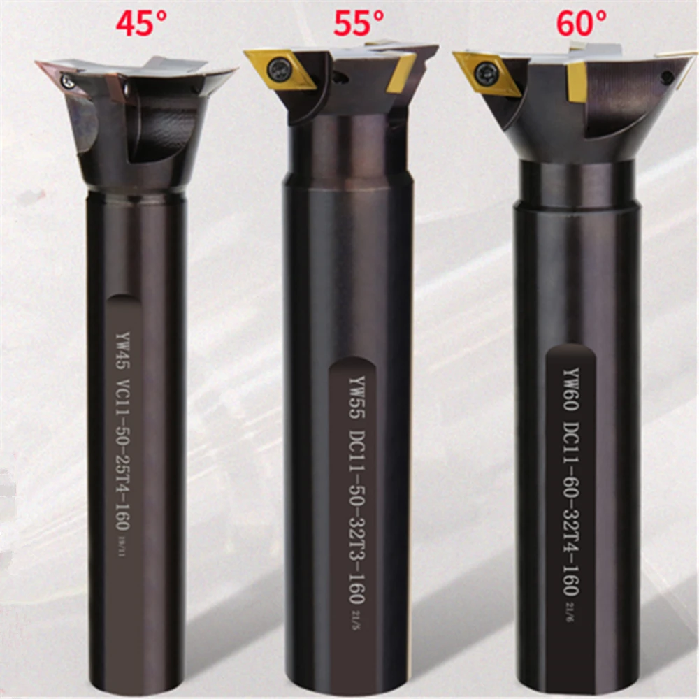 Dovetail milling cutter 25-80mm 60/90degree for DCMT07 DCMT11 series tungsten carbide insert CNC Dovetail groove milling cutter