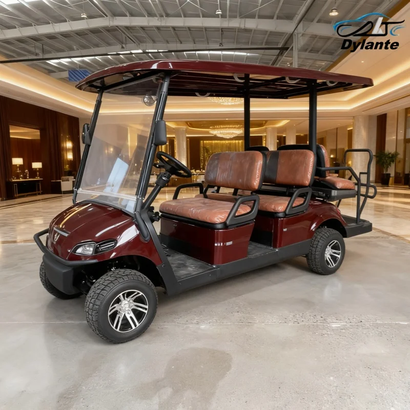 عربة جولف كهربائية جديدة مخصصة 4 أشخاص بطارية ليثيوم دراجة كهربائية للصيد طويلة التحمل مع حزام أمان عالي الجودة