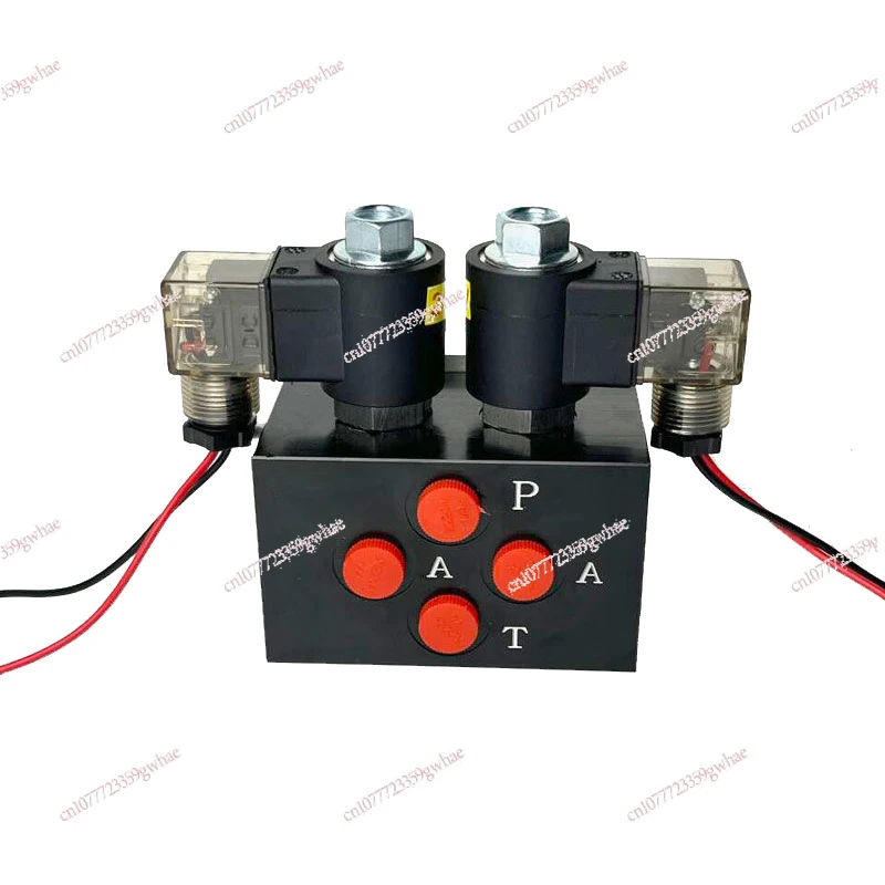 12/24V Double Solenoid Valve Hydraulic Shear Mother And Child Clip To Electrically Controlled Excavator Front-End Accessories