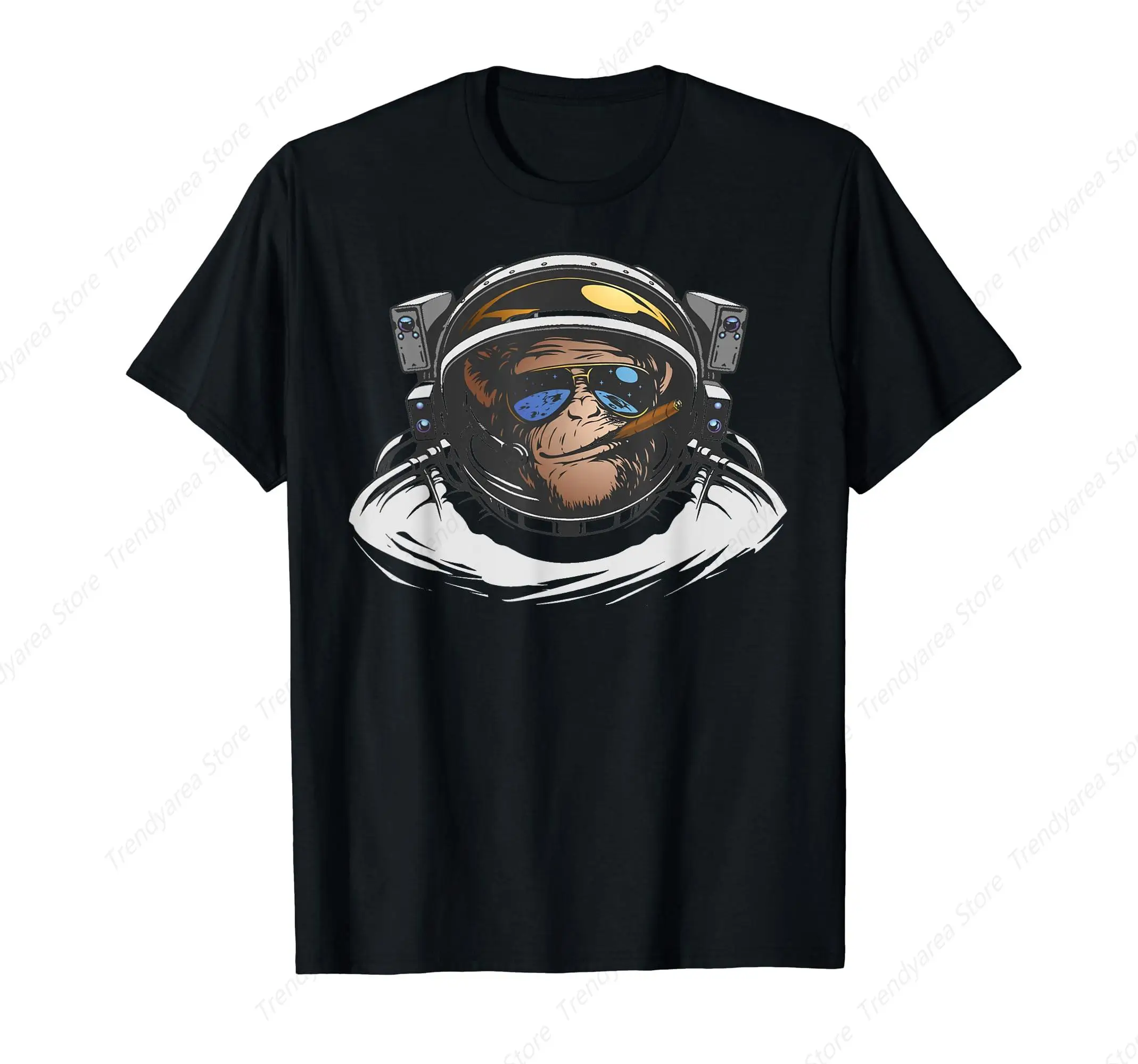 

Funny Astronaut Monkey Smoking A Cigar Space T-Shirt for Men Women