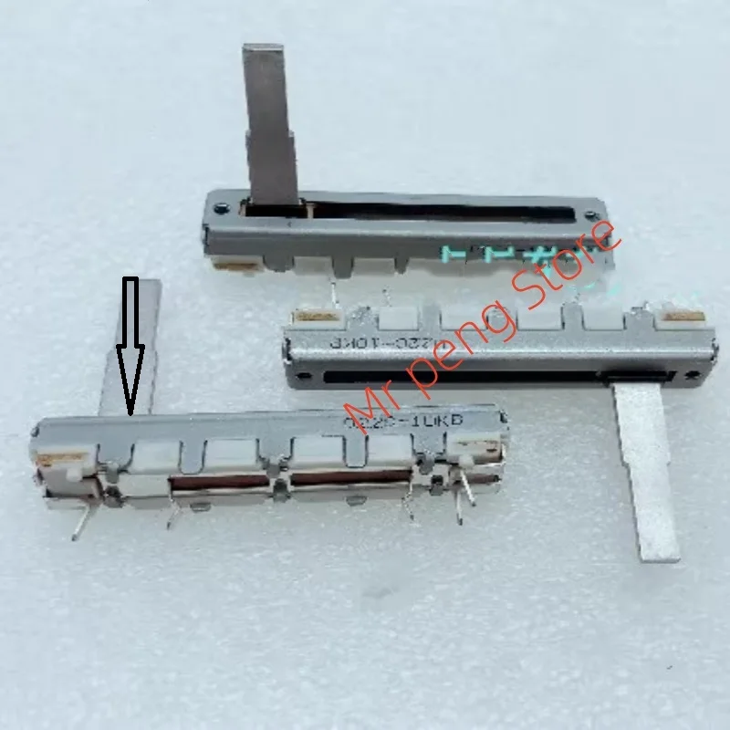 

3pcs for ALPS straight-slip Potentiometer 4.5cm Sliding Potentiometer Single B10K 20MM shaft stroke 30mm