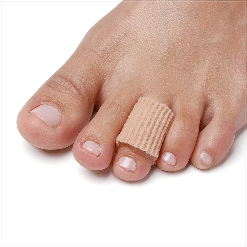 Tecido dedo do pé separador dedo protetor aplicador milho calo removedor bunion corrector pedicure ferramentas alívio da dor tubo cuidados com os pés