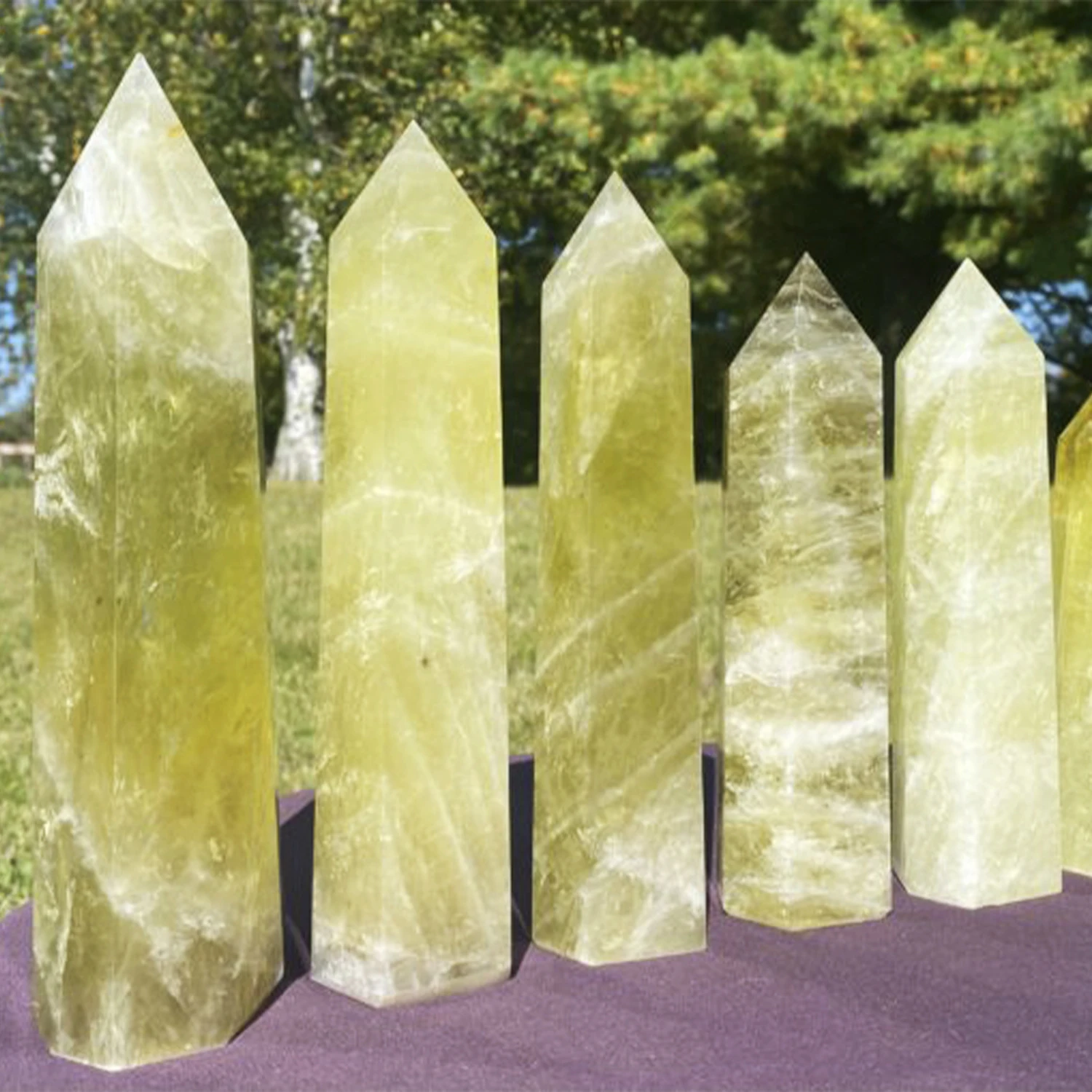 15 cm natürlicher Amethyst, einzelnes spitzes sechseckiges Prisma, Kristallstab, große Größe, Lapislazuli-Turm, Heimdekoration, Labradorit-Handwerk
