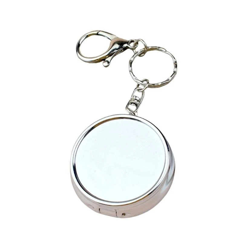 T4MD Convenient Pocket Ashtray Keychain Fireproof Ashes Tray Pendant Keyring Alloy Smokes Box Holder Ornament