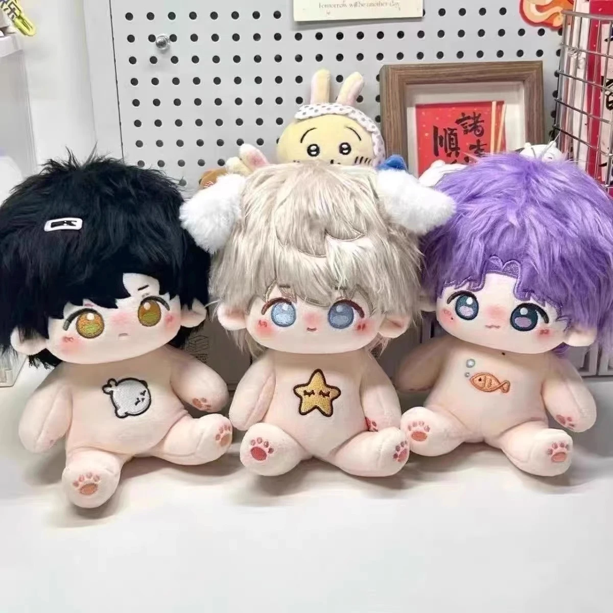 

Anime Love and Deepspace Rafayel Zayne Xavier Cosplay Bony Without Any Bones Furry Naked Baby Cotton Doll Hallowmas Gift