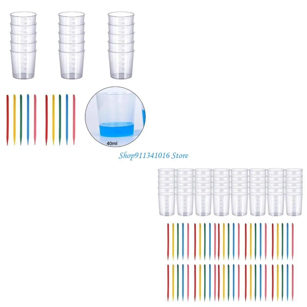 

Resin Mixing Cups Set With Measurement Marking For Epoxy Craft Projects