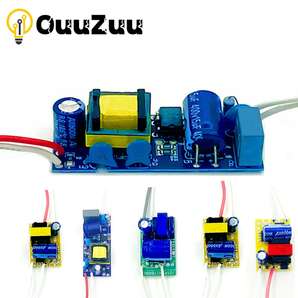 1-18W LED Lamp Driver Light Transformer Input AC85-265V Power Supply Adapter 240mA-260mA Current for LED Spot light Bulb Chip