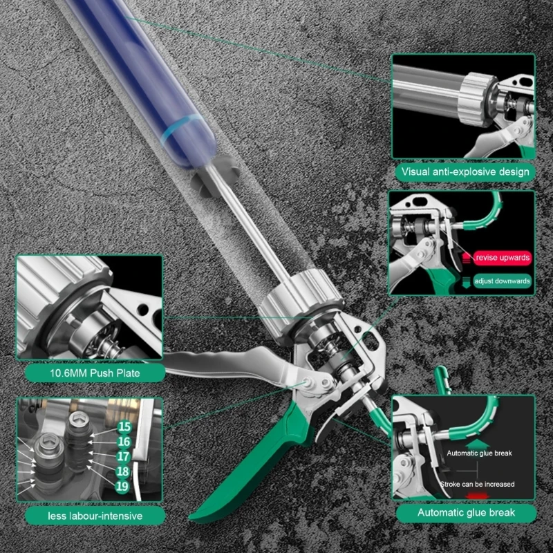 

Caulking Guns Manual Sausage/Cartridges/Bulk Tube Caulking Guns, Rotating Aluminum Barrels Dropship