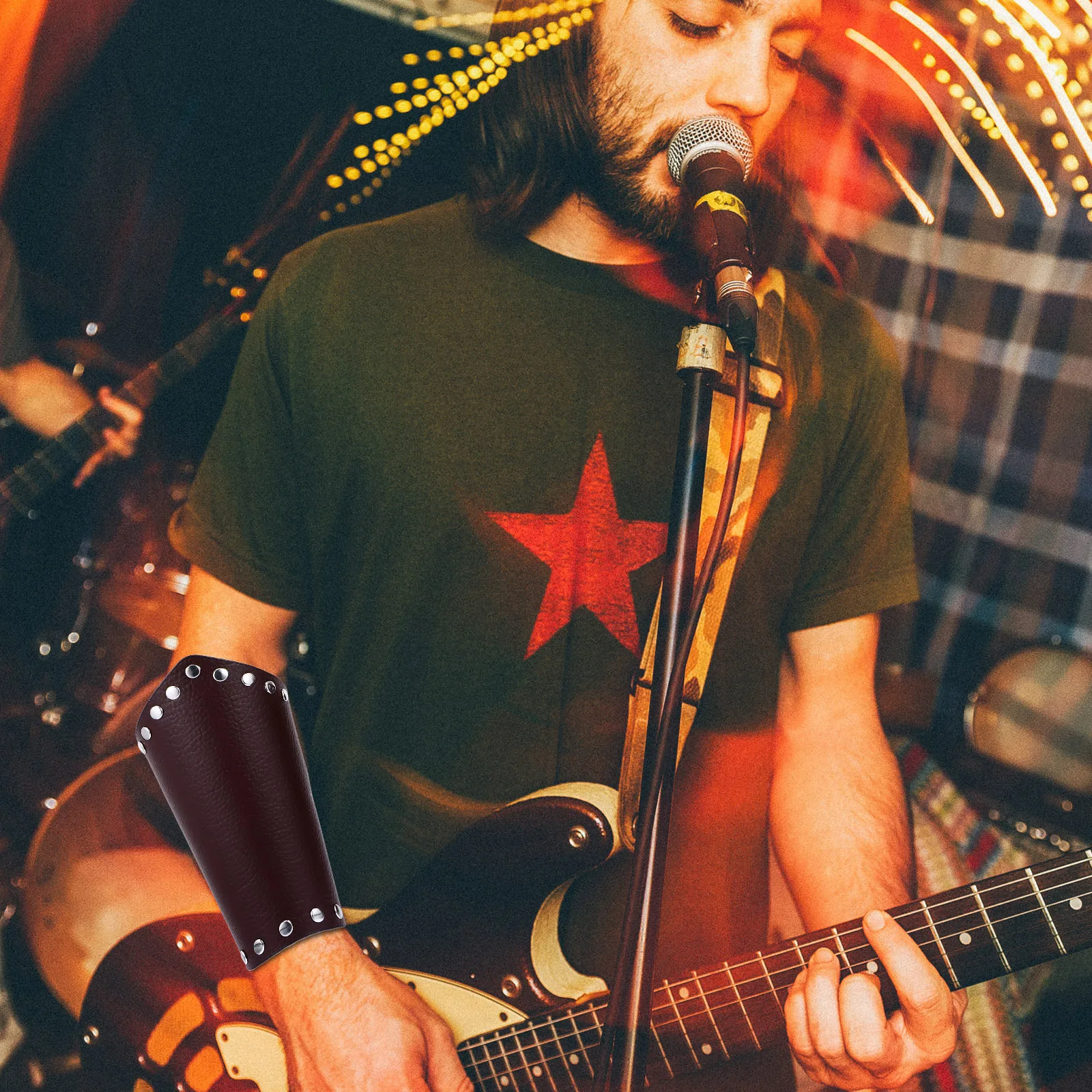 

1 пара регулируемых браслетов в стиле панк на шнуровке, средневековые наручи для косплея, костюм для вечеринки, стрельбы из лука