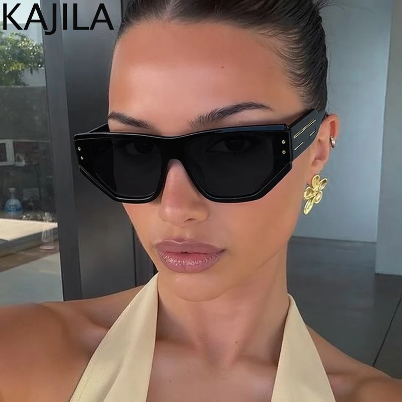 

Vintage Steampunk Sexy Cat Eye Sunglasses Women 2025 Luxury Brand Retro Square Travelling Sun Glasses Trendy Outdoor Punk Shades