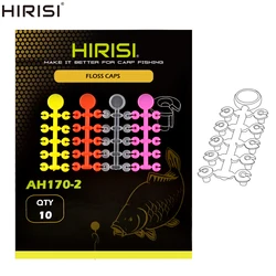 Hirisi 10 Cards Bait Floss Cap Bait Stop Beads For Carp Fishing Boilie Baits Fishing Terminal Tackle AH170