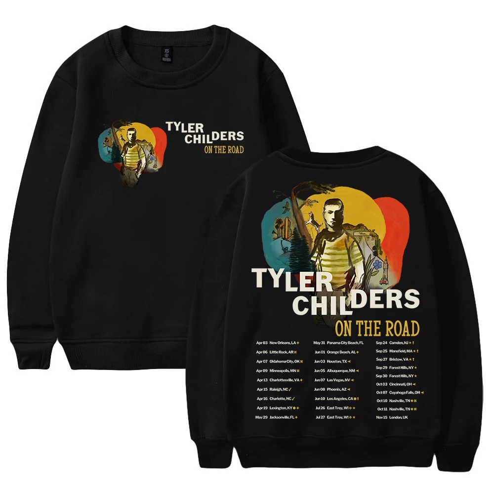 Tyler Childers On The Road Tour 2025 Merch Crewneck Long Sleeve Streetwear Women Men Sweatshirt Trendy Outfits