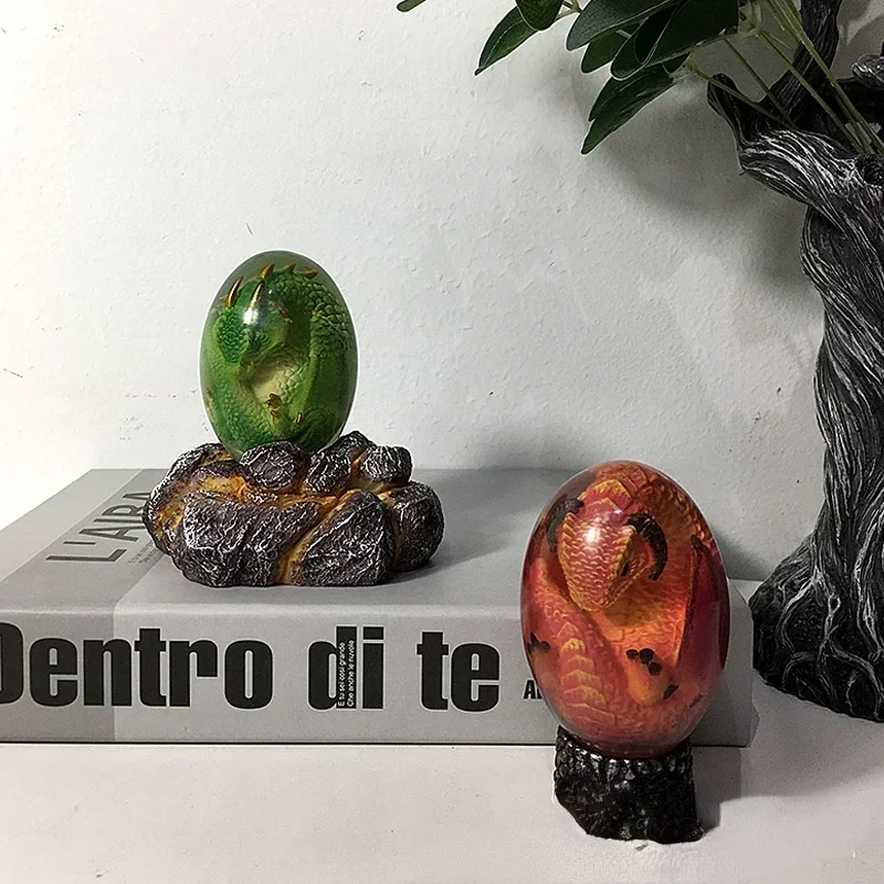 Lava Dragon Egg home Decor Dinosaur Egg Statue Resin Dragon Egg Crystal Gemstone Home Decoration