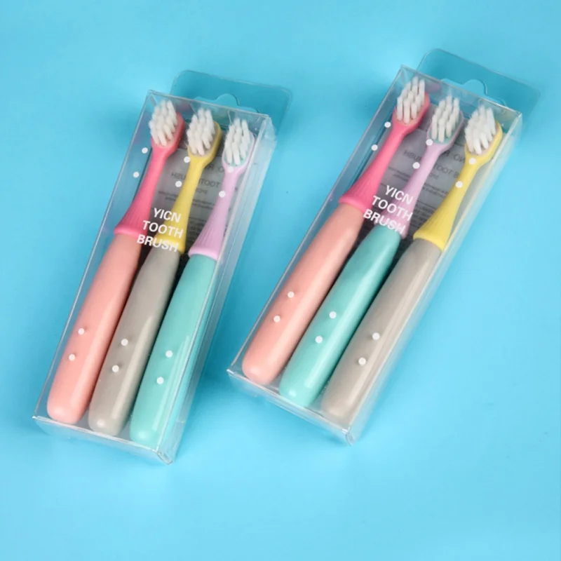 3pcs/Set Toothbrush For Kids Teeth Oral Care Cleaning Brush Portable Children Toothbrush Teeth Whitening Baby Toothbrush Gifts