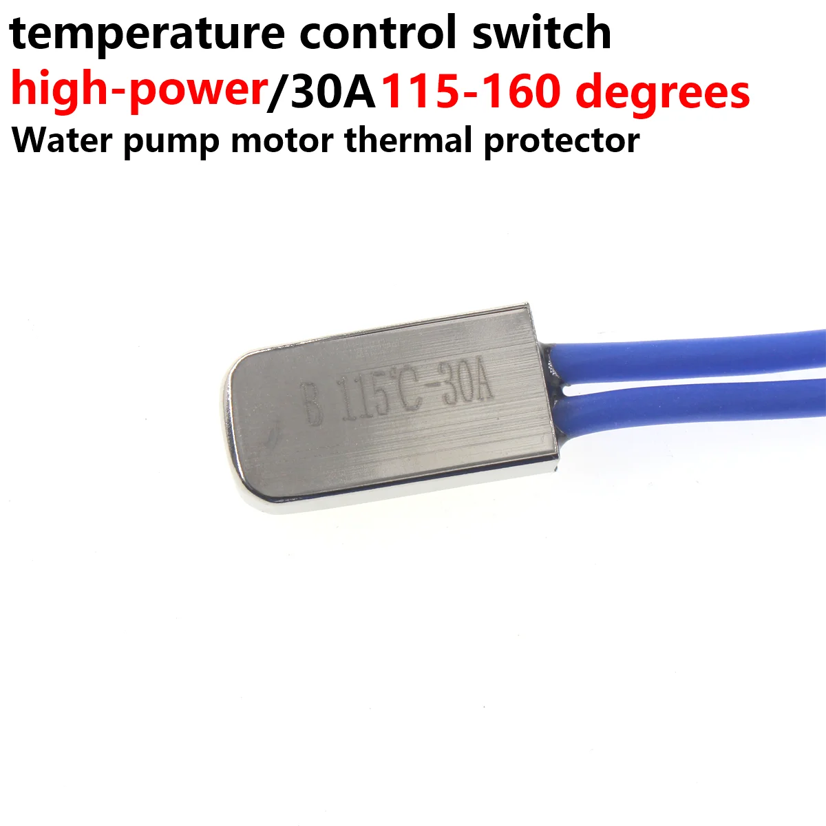 

2PCS 115 120 125 130 Degree Celsius KSD9700 250V 30A Normal Closed NC Bimetal Thermal Protector Temperature Control Switch