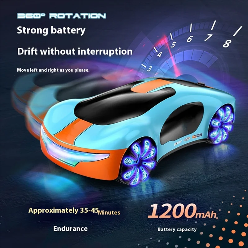 سيارة تحكم عن بعد رباعية الدفع 2.4 جيجا هرتز مع مستشعر حركة وإضاءة وموسيقى، هدية للأولاد في أعياد الميلاد - Y44A