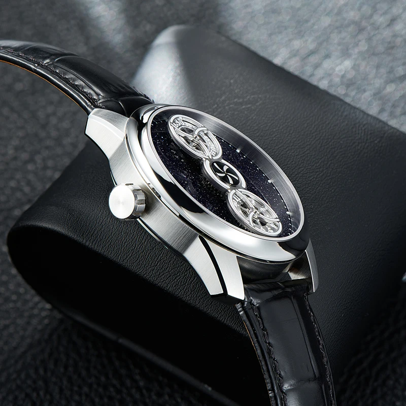 OBLVLO Men Automatic Watch 41MM Luxury Mechanical Wristwatch Luminous Waterproof Sapphire Rotatable Small Disks - Image 5