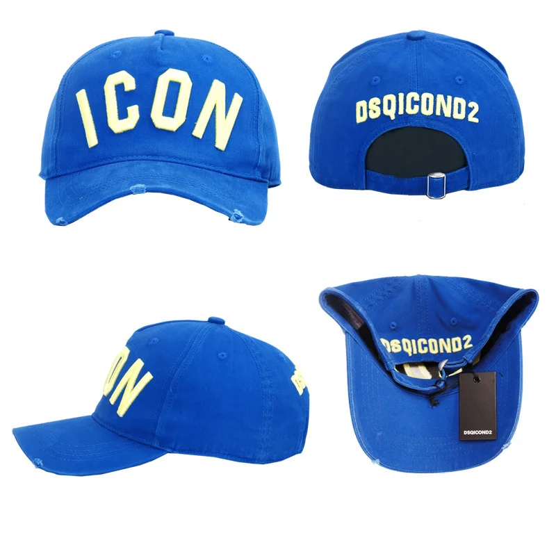 DSQICOND2 Brand DSQ2 100% Cotton Baseball Caps ICON Letters High Quality Cap Men Women Customer Design Hat Black Cap Dad Hats