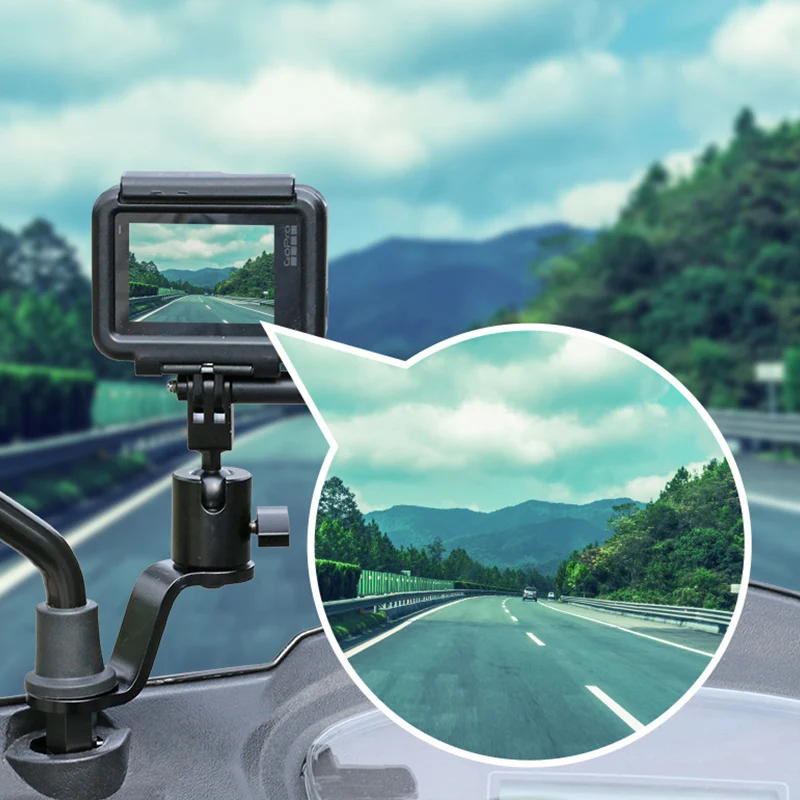 Motorcycle Rearview Mirror Mount Aluminum Bracket Holder For GoPro 13 12 11 10 Insta360 GO3 X3 X4 DJI Osmo Action 5 Pro 4 Camera