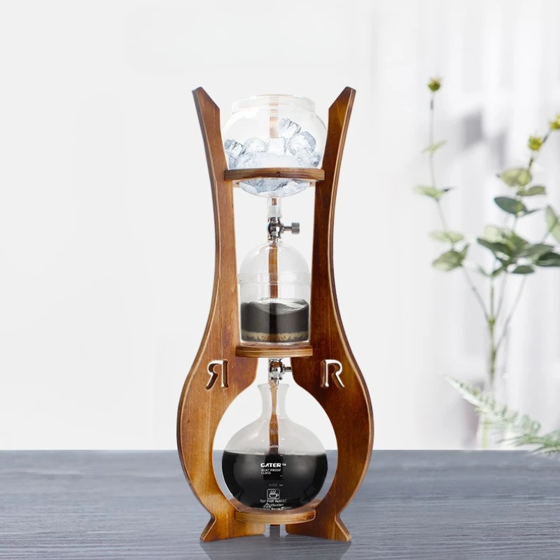 Glass Coffee Pot Household Coffee Utensils Ice Drip Pot Suitable Making Cold Drinks Tea Cold Brew Coffee Stainless Steel Stand