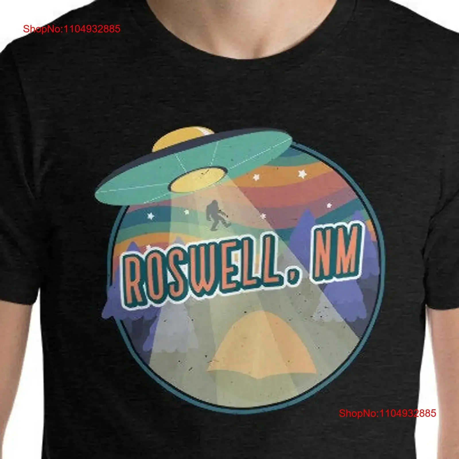 

Футболка Roswell New Mexico Alien Abduction Bigfoot UFO винтажная стираная модная унисекс универсальная дизайнерская одежда Мягкая слегка