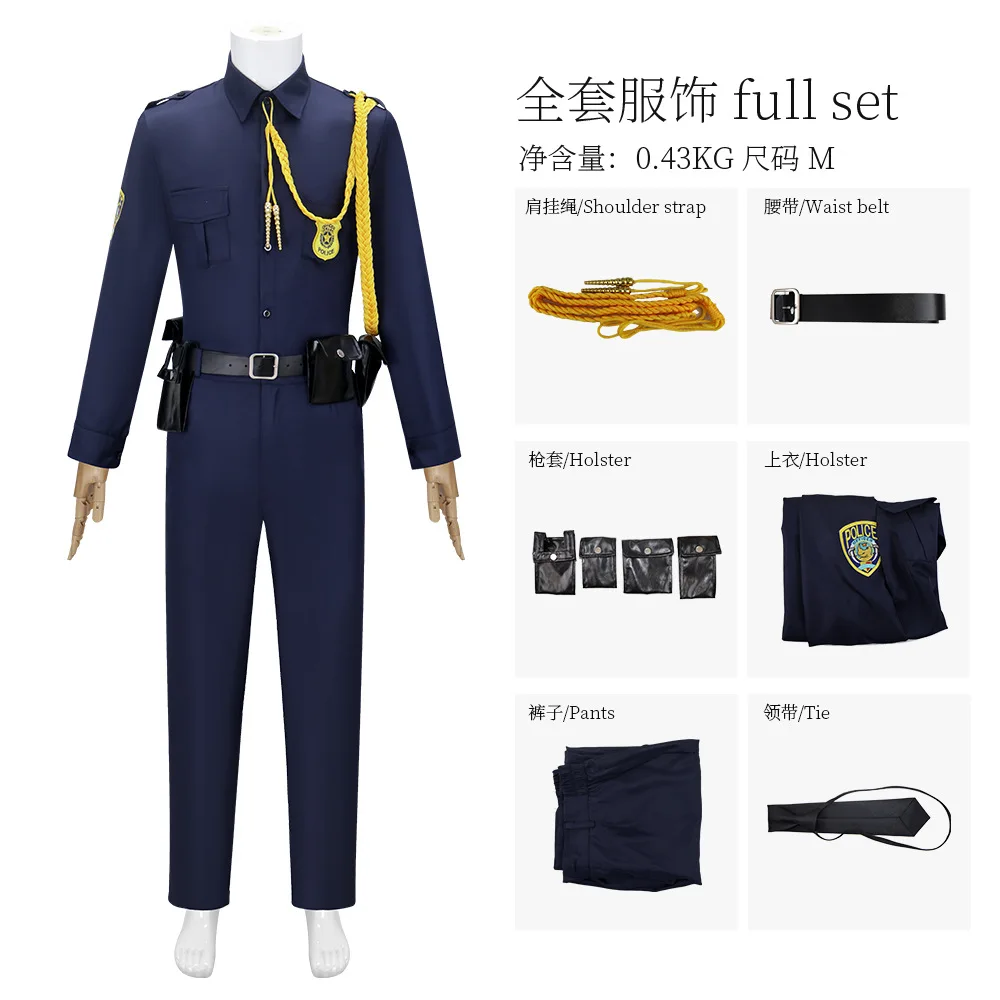 جودي ضابط شرطة أرنب الحيوان المجنون في نسيج عالي الجودة، فستان أصفر، زي الهالوين التنكري، أداء المسرح