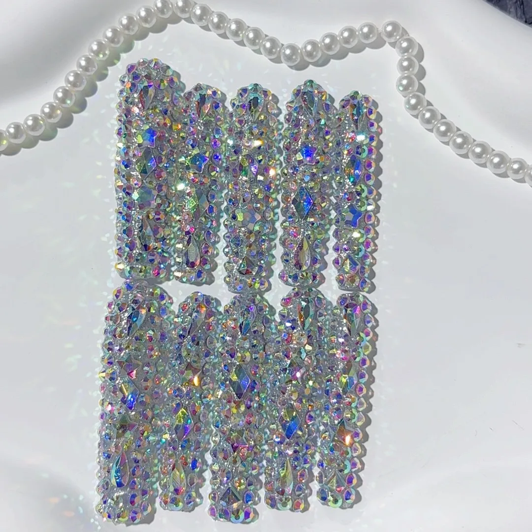 Nail art super long 5.0 industrie lourde tuyau de forage complet clou style européen et américain pur clou porté à la main