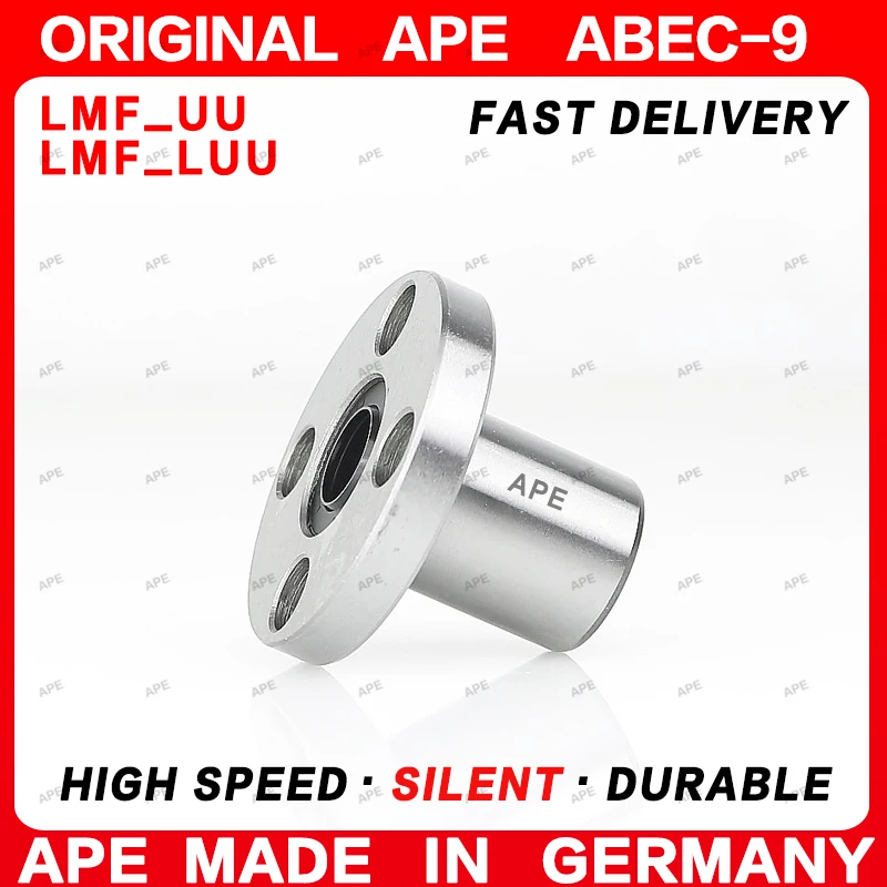 2-4PCS LMF8UU LMF8LUU 8mm LMF8 UU LUU ABEC-9 Precision Linear Motion Bushing Double Seal Bearing for CNC 3D Printer Automation