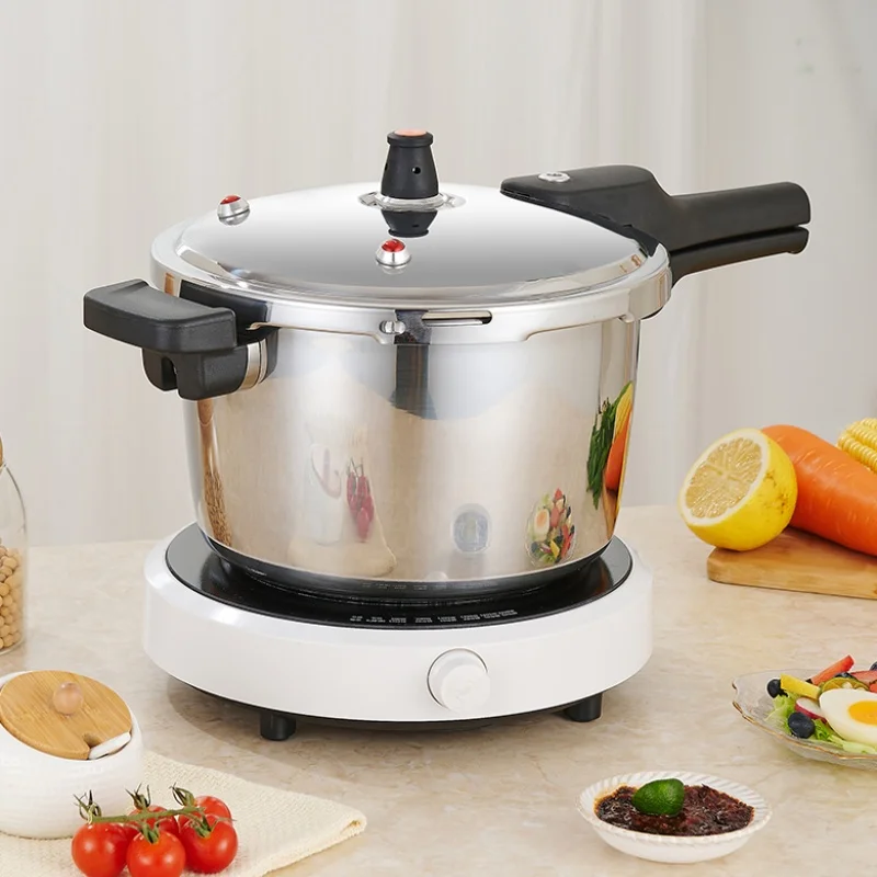 Multi-functional Pressure Cooker for Gas and Induction Cookers with Explosion-proof Single Handle and Thickened Stainless Steel