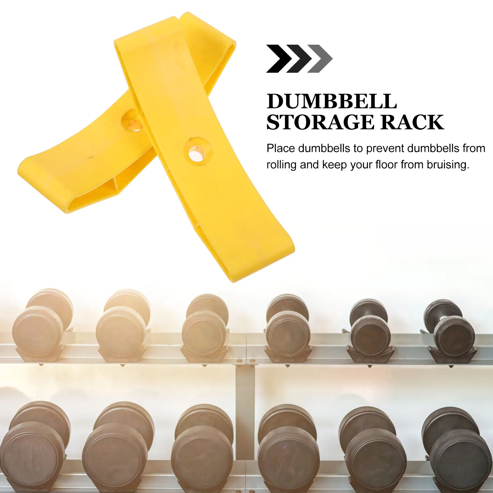 

6Pcs Dumbbell Storage Tray Heavy Duty Plastic Rack for Home Gym Wear-Resistant Non-Slip Floor Protection Fitness Equipment