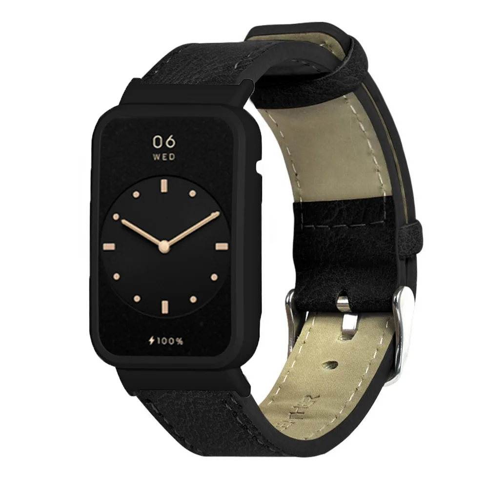 Leather Retro Strap+Watch Case For Xiaomi Band 7pro 45mm wristband correa bracelet Xiaomi Band series 7pro Watch  Accessories