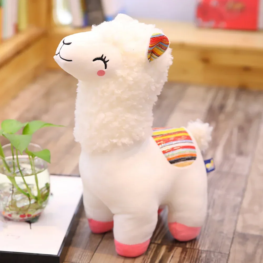 25/45Cm Alpaca Lama Pluche Dieren Speelgoed Schattige Realistische Knuffelpoppen Kussens Geweldig Voor Kinderen En Volwassenen Cadeaus ア ヒル