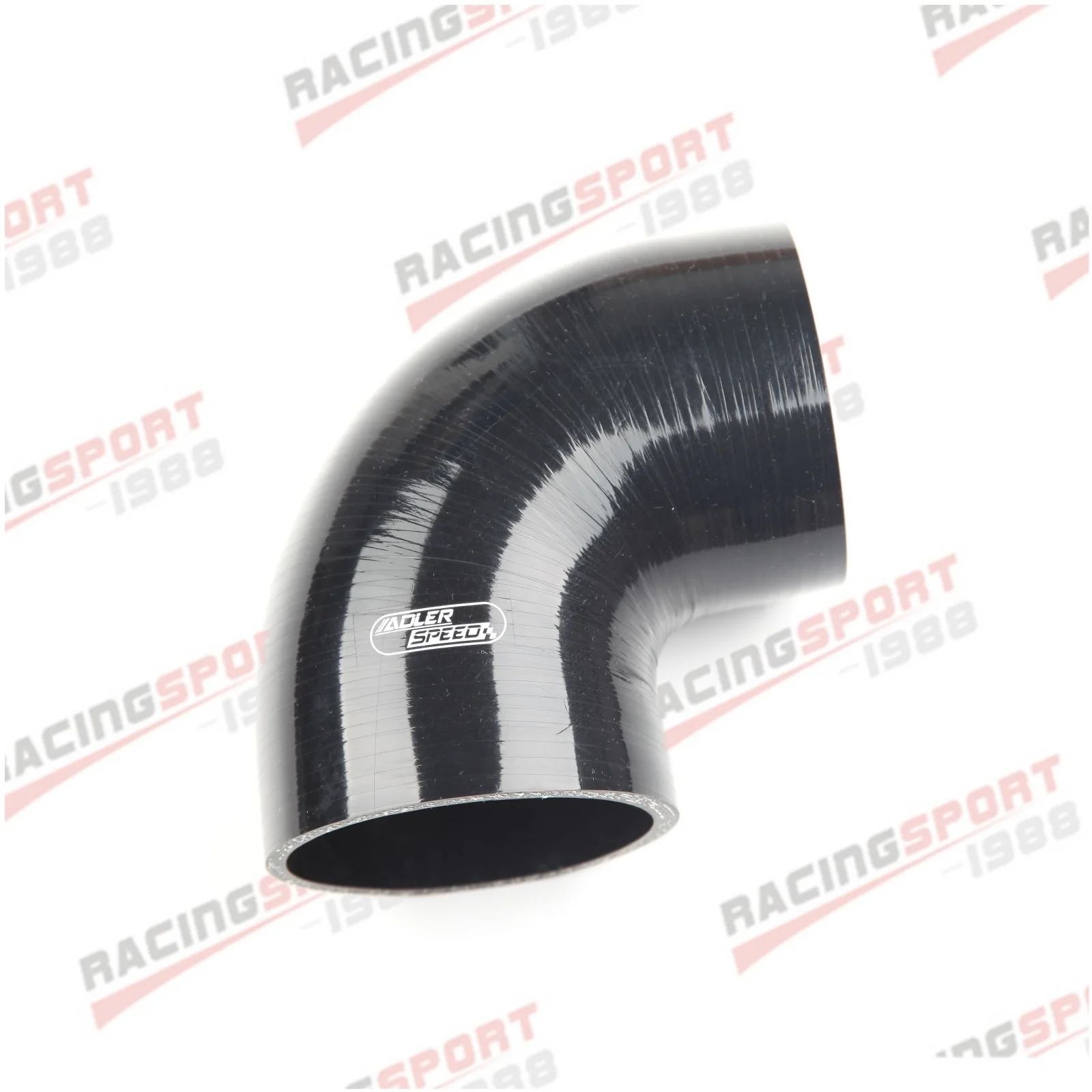 4Ply 1/1.25/1.5/1.75/2/2.25/2.5/3/3.5/4 Inch ID 90 Degree Turbo Silicone Hose Coupler Pipe Black