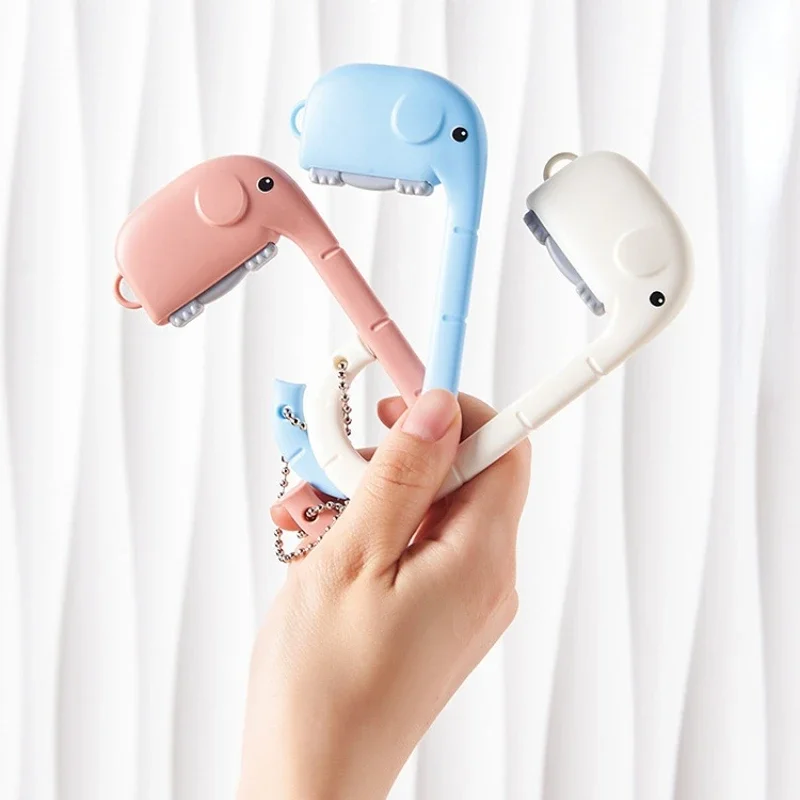 Portable Cartoon Elephant Hook Home Office Desk Table Edge Hooks Travel Handbag Organizers Studen Schoolbag Rack Table Organizer