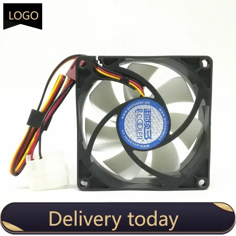 Nuevo Hydro rodamiento DC12V silencioso 80MM 8025 80*80*25MM 8*8*2,5 CM ventilador del chasis ventilador de la caja de la computadora 3 pines y 4D