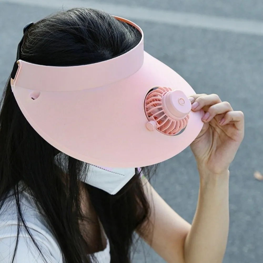 Three Temp Settings Cooling Fan Hat Breathable Design Adjustable Empty Top Cap Built-in Fan Lightweight Sun Hats Fishing