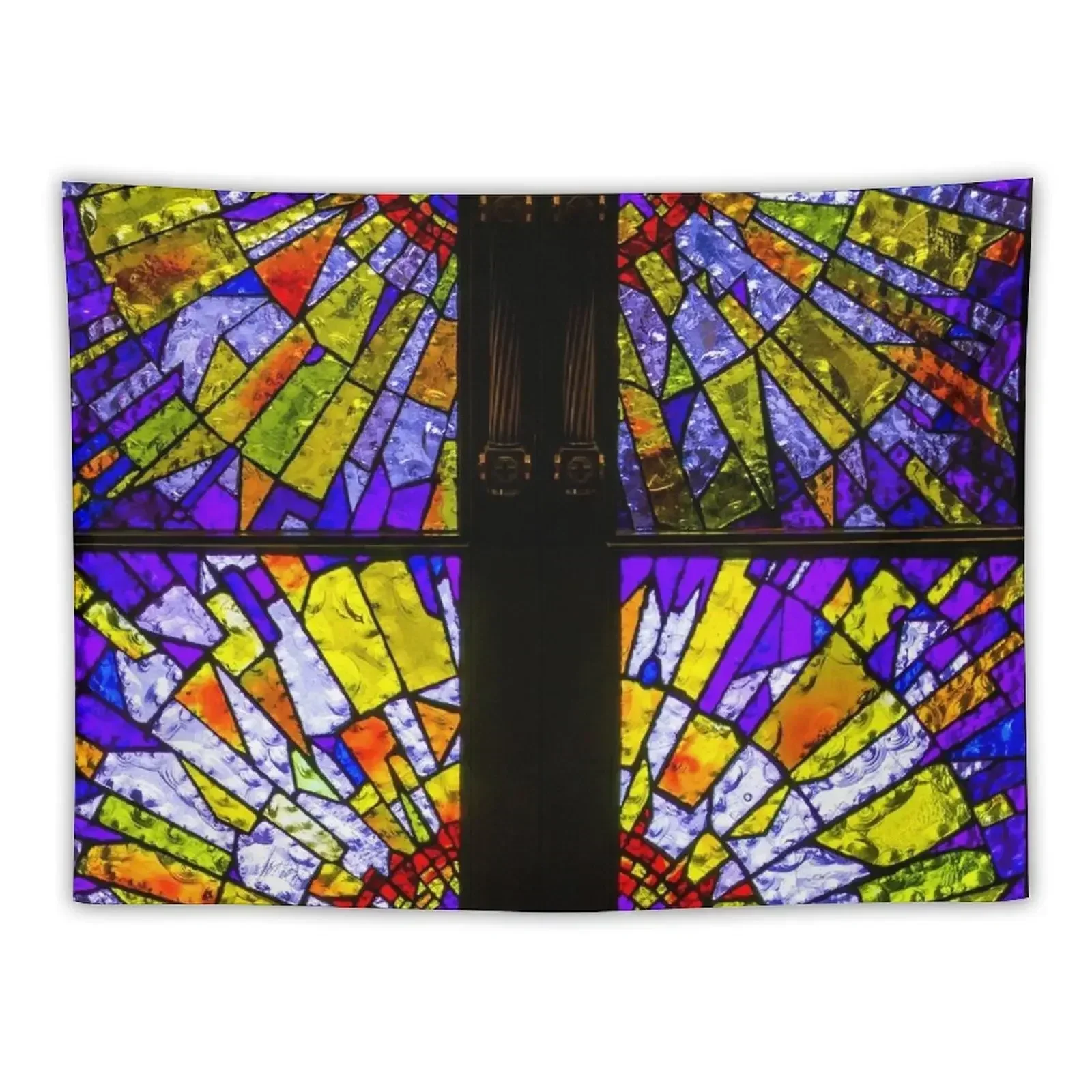 

Square Stained Glass Door Windows Tapestry Room Decorator Decoration For Rooms Aesthetic Home Decor Tapestry