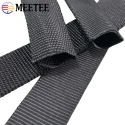 5/10 미터 Meetee 20-50mm 관형 웨빙 스트랩 더블 레이어 폴리 에스터 중공 리본 DIY 가방 의류 배낭 봉제 액세서리