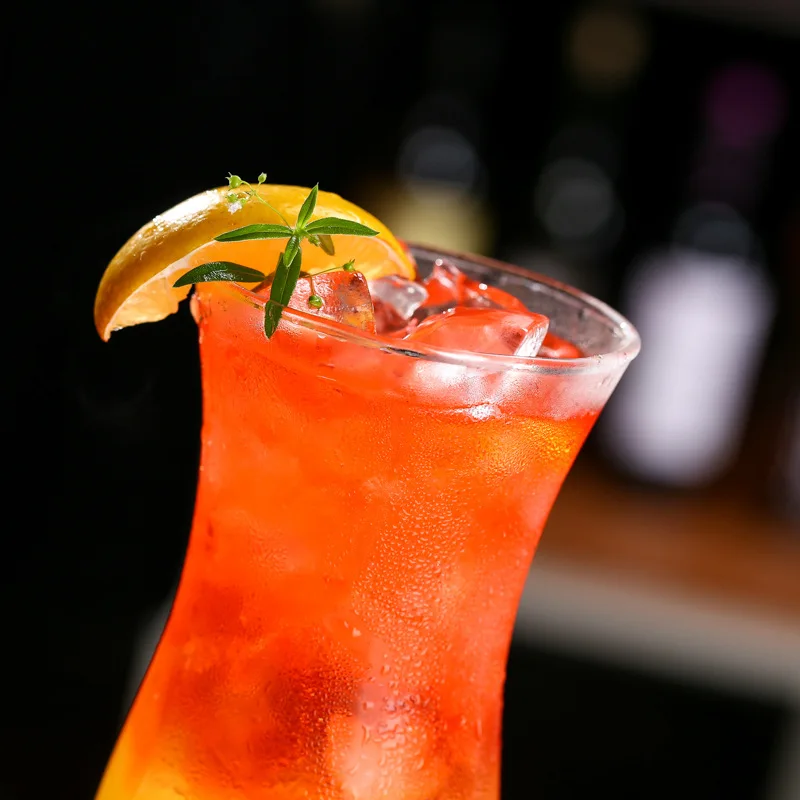 

420ml Bar Hurricane Cup Juice cup Glass cup tall drink special drink cold drink cocktail cup bead point cup Bar Tool