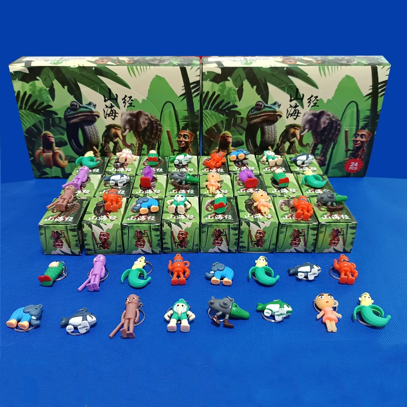 2025New italien Brainrot boîte aveugle jouet Tungtung Sahur Tralarero Tralala Bombardinocrocodilo figurines porte-clés cadeaux d'anniversaire