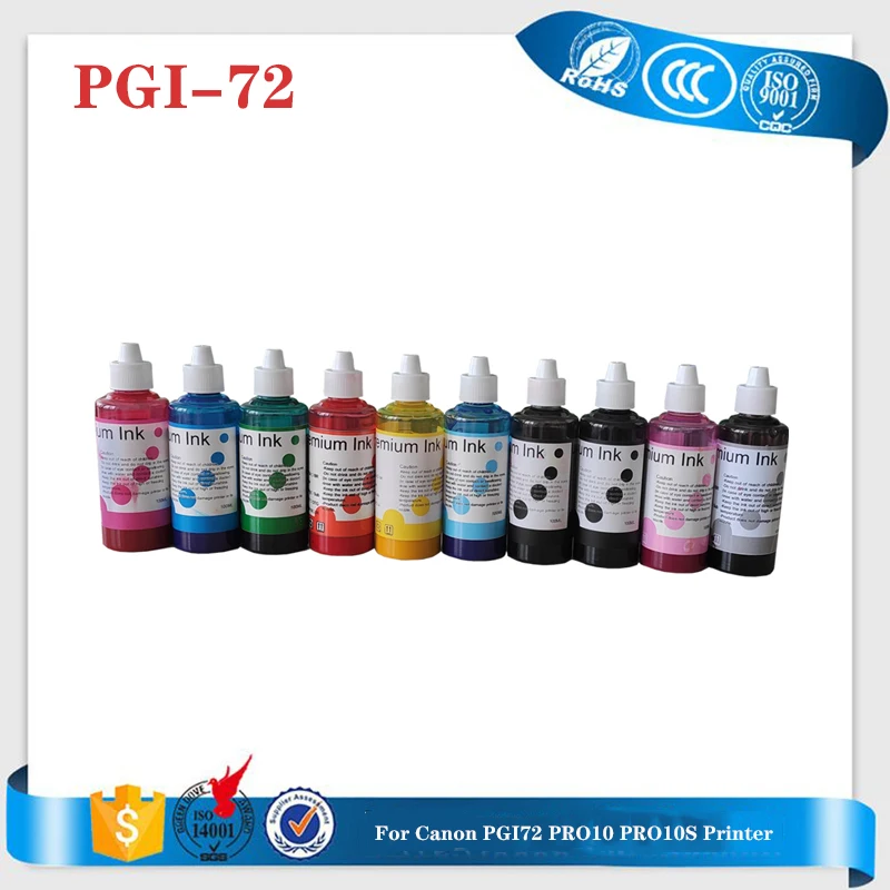 

1set 10color PGI-72 Dye Ink For Canon PGI72 PRO10 PRO10S Printer