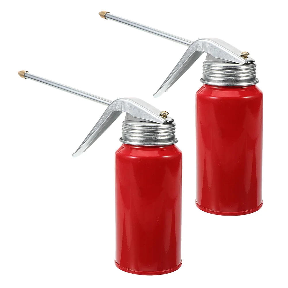 2 szt. Ręczny dozownik oleju z dyszą, metalowa pompka, wielokrotnego użytku, do silników motocyklowych, do użytku domowego, dozownik oleju smarującego