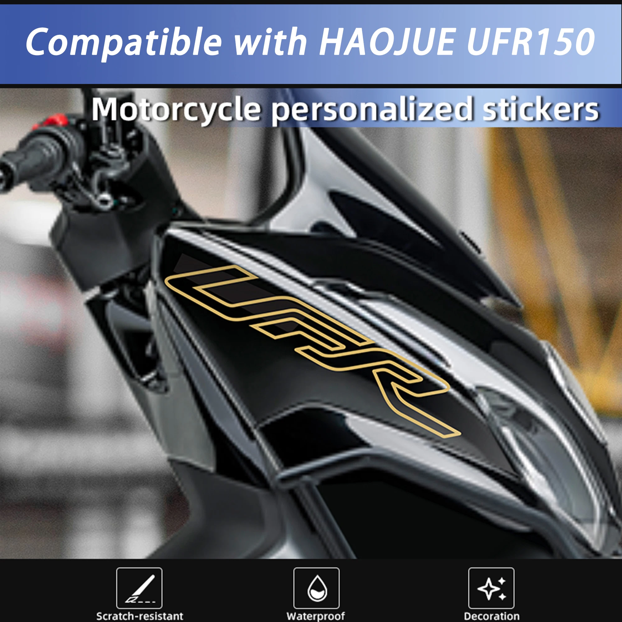 Motorcycle Front-End Graphics Decal Sticker Protective Film Compatible with Haojue UFR150 Anti-scratch Modification Accessories