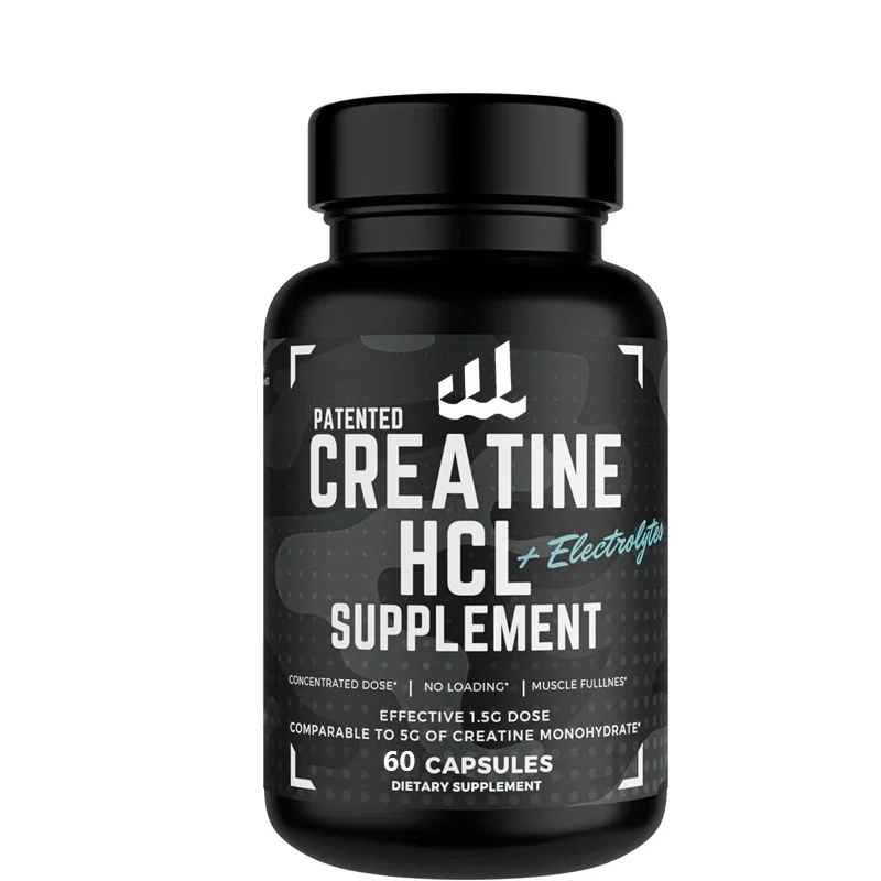 

Creatine Hcl Capsules 50 Serv/1.5g Clinical Dose Creatine Pills ( Acid) High Absorption Creatine Pills