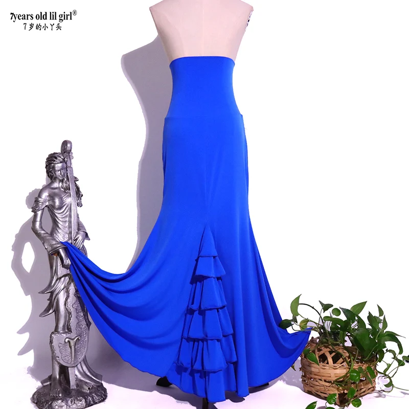 Vestido de baile español falda de práctica de baile Flamenco falda de Flamenco falda española Ropa de baile mujeres ESS13