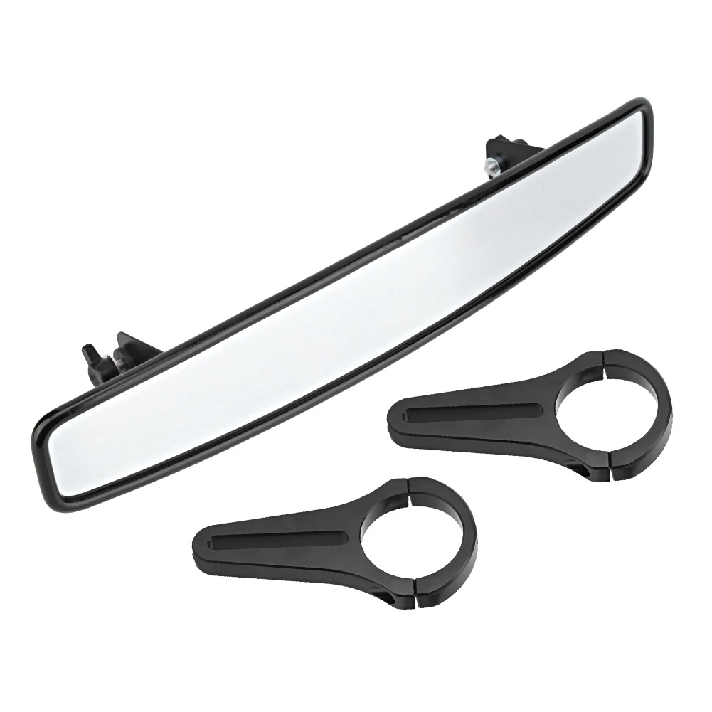 Brede achteruitkijkspiegel, brede achteruitkijkspiegels voor racegebruik, bolle achteruitkijkspiegel met 1,75 inch bevestigingsklem, geschikt voor UTV, brede achteruitkijkspiegel.