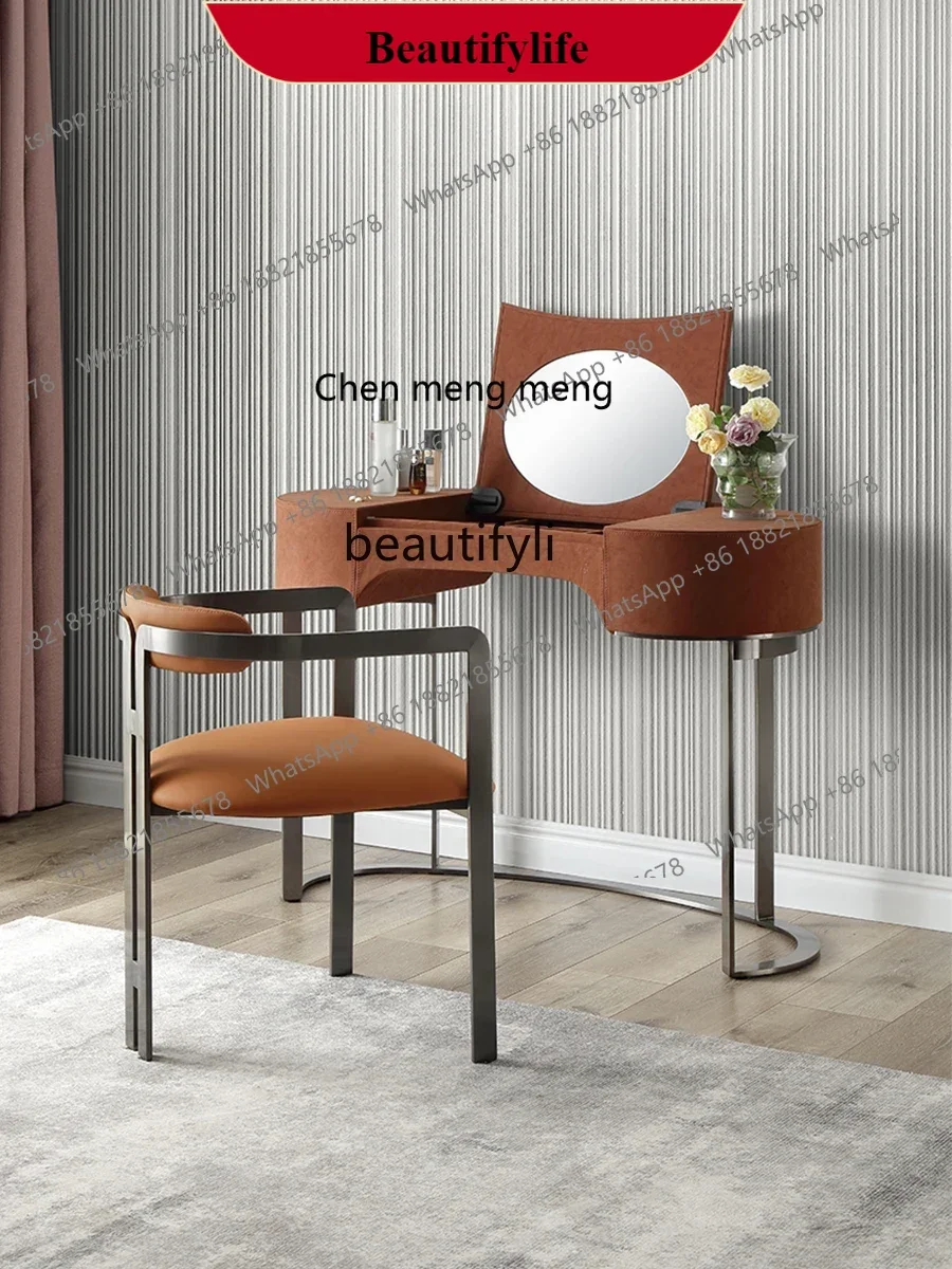 G153 Italy Post-Modern Light Luxury Solid Wood Master Bedroom Flip Dresser High-End Dresser Home