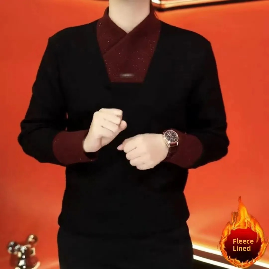 

Новинка осенне-зимнего сезона: Мужская модная простая теплая повседневная домашняя толстовка с начесом