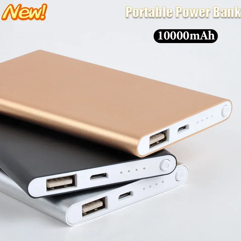 10000mAh USB-C two-way fast charging external backup charger portable ultra-thin power bank for Samsung, Huawei, Xiaomi iPhone